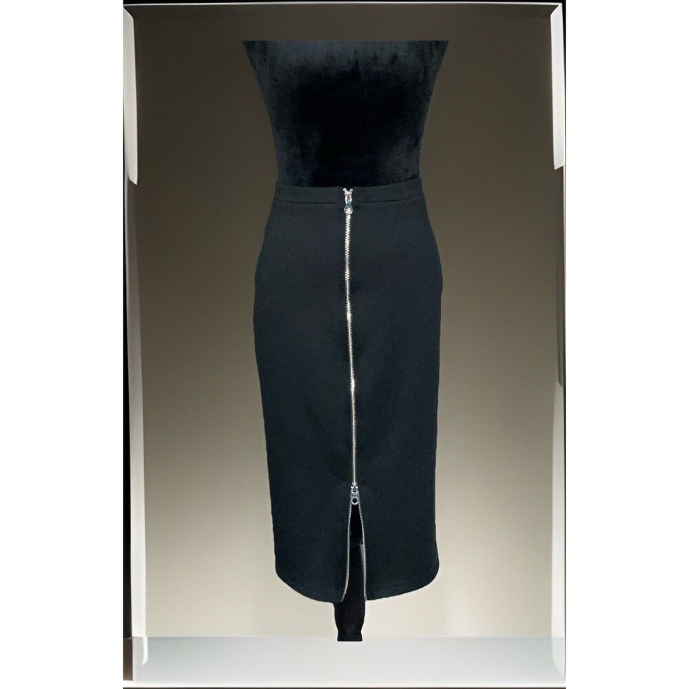 I Love Ronson Women’s Full Front Zipper Pencil Skirt Size L